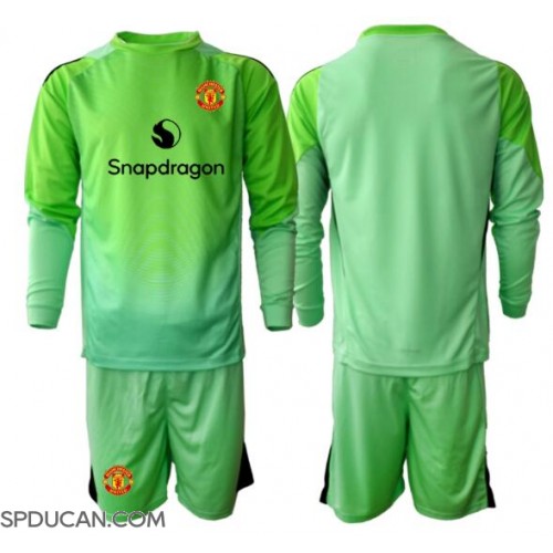 Dječji Nogometni Dres Manchester United Golmanski Rezervni 2025-26 Dugi Rukav (+ Kratke hlače)